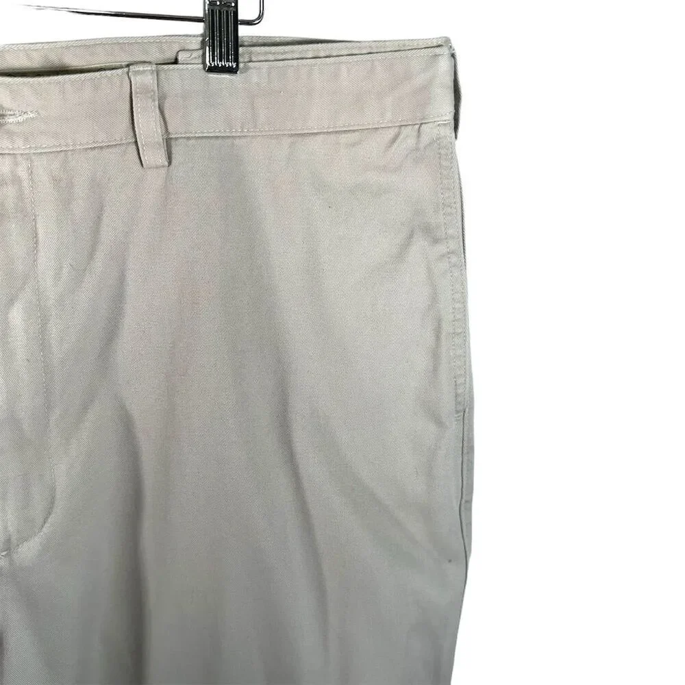 Cabela's Men's Khaki Chino Pants Size‎ 40W x 30L Flat Front Beige Cotton